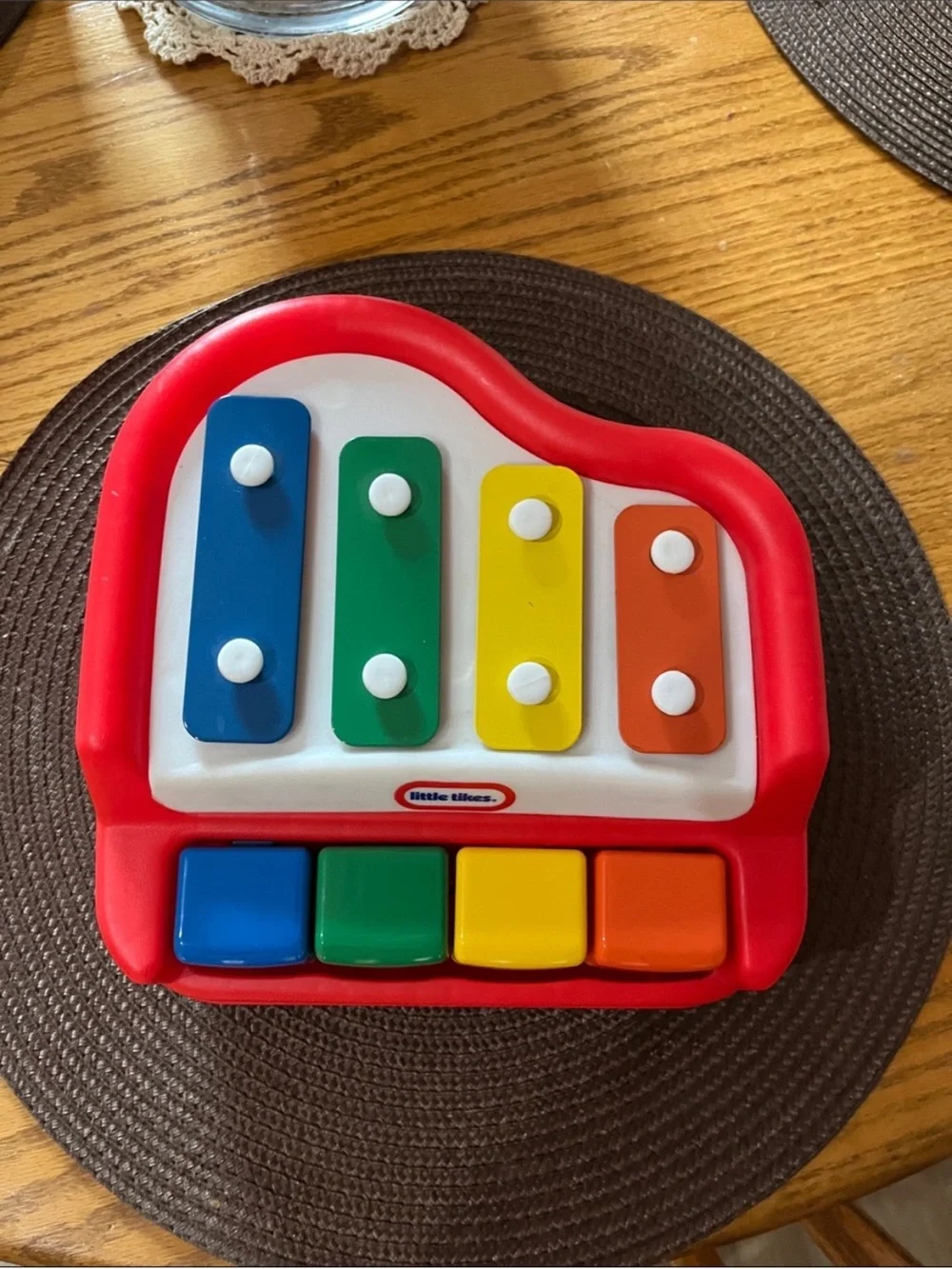Red Toddler Xylophone Piano Toy - Colorful Keys